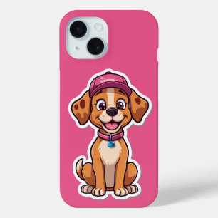 Coque Case-Mate iPhone Sweet Cartoon Chien - Happy Puppy dans Sticker Cas