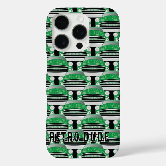 Coques Case-Mate iPhone Sweet Green Retro Classic Car Motif (Verso)
