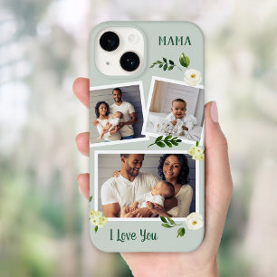 Coque Case-Mate iPhone Sweet Greenery Mama cadeau photo personnalisé