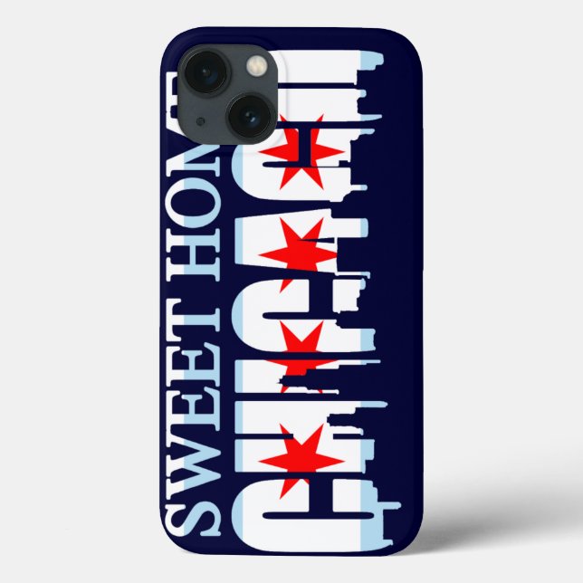 Coques Case-Mate iPhone Sweet Home Chicago Flag Skyline (Verso)