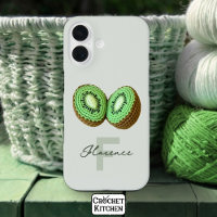 Sweet moderne minimal vert Crochet Kiwi Nom