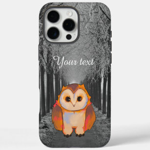 Coque iPhone 16 Pro Max Sweet owl, hivernal