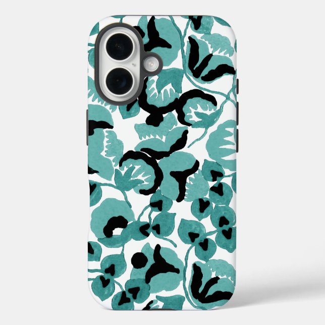 Coques Case-Mate iPhone Sweet Pea (Teal) Fine Art (Verso)