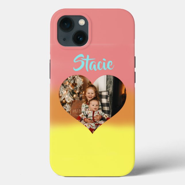 Coques Case-Mate iPhone Sweet Sunset Heart Photo (Verso)