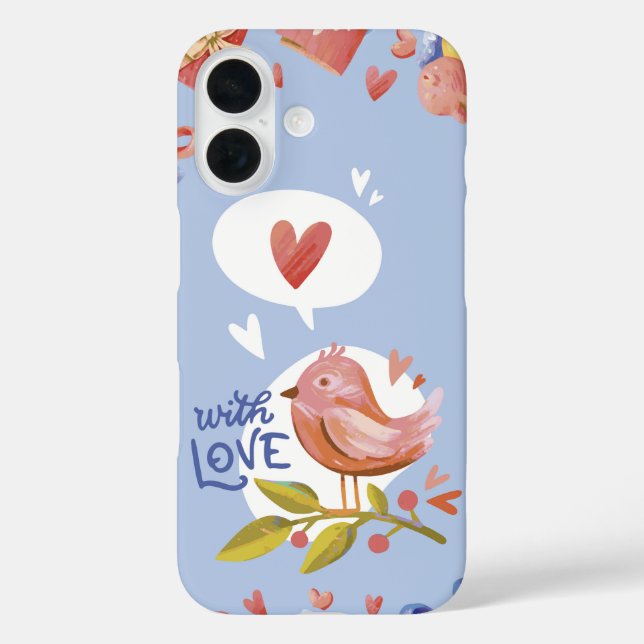 Coques Case-Mate iPhone Sweet Whispers mignonne Lovebird Valentine (Verso)