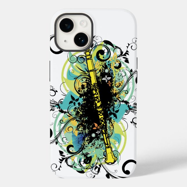 Coques Case-Mate iPhone Swirl Grunge Clarinet Joueur musicien Cadeau (Verso)