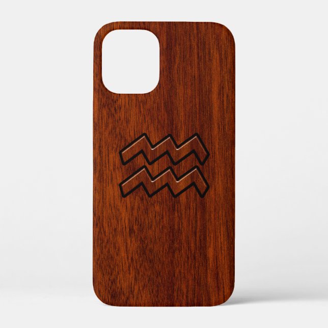 Coques Case-Mate iPhone Symbole Aquarius Zodiac Style acajou Brown (Verso)