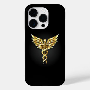 Coque Case-Mate iPhone Symbole caducee polygonale en or