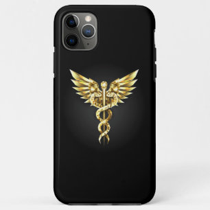 Case-Mate iPhone Case Symbole caducee polygonale en or