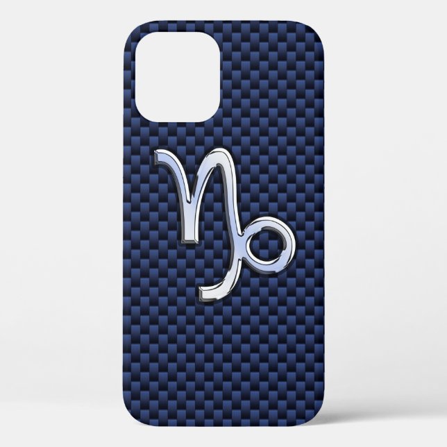 Coques Case-Mate iPhone Symbole Capricorne Marine Style fibre de carbone (Verso)