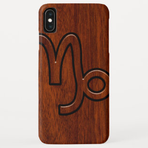 Coques Pour iPhone Symbole Capricorne moderne en Mahogany Style impri