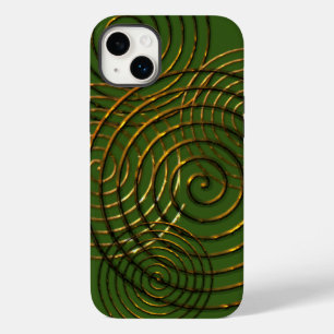 Coque Case-Mate iPhone Symbole celtique spirale or métallique