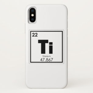 Coque Case-Mate Pour iPhone Symbole chimique de l'élément de titane formule ch