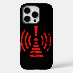 Coque iPhone 16 Pro Symbole d'avertissement de rétention d'énergie rét