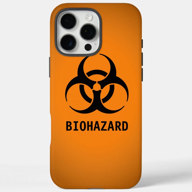 Coques Case-Mate iPhone Symbole de biodanger noir (Verso)