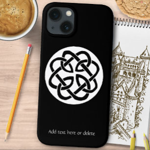 Case-Mate iPhone Case Symbole de cercle en entrelacs celtique noir et bl