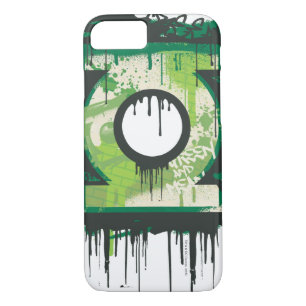 Coque iPhone 7 Symbole de graffiti à lanterne verte