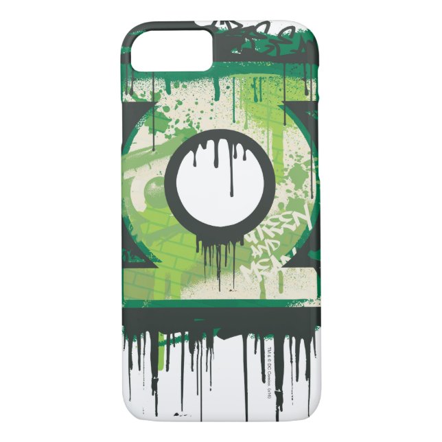 Coques Case-Mate iPhone Symbole de graffiti à lanterne verte (Dos)