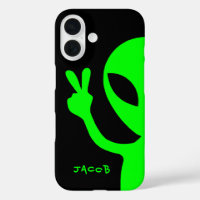 SYMBOLE DE LA PAIX PERSONNALISÉ Alien Peekaboo