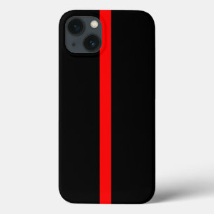 iPhone 13 Coque Symbole de ligne rouge mince allumé