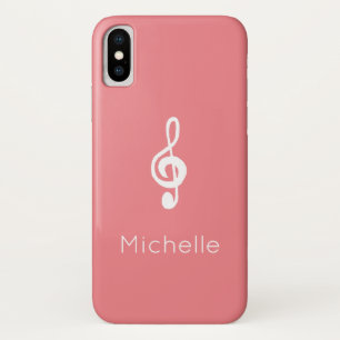 Case-Mate iPhone Case Symbole de musique Treble Clef rose