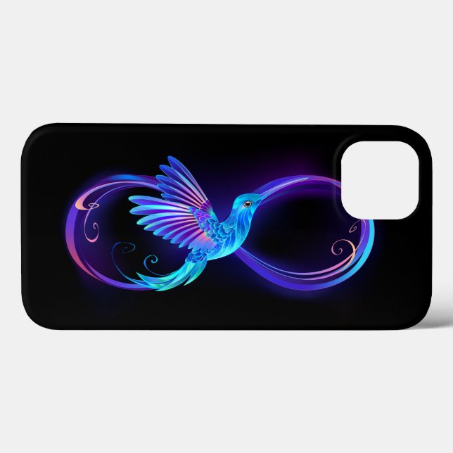 Coques Case-Mate iPhone Symbole de Neon Infinity par Glowing Hummingbird (Verso (horizontal))