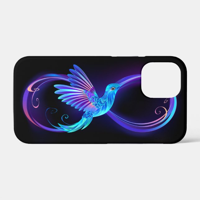 Coques Case-Mate iPhone Symbole de Neon Infinity par Glowing Hummingbird (Verso (horizontal))