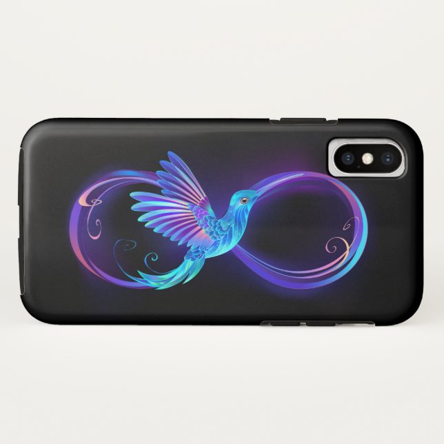 Coques Case-Mate iPhone Symbole de Neon Infinity par Glowing Hummingbird (Dos (Horizontal))