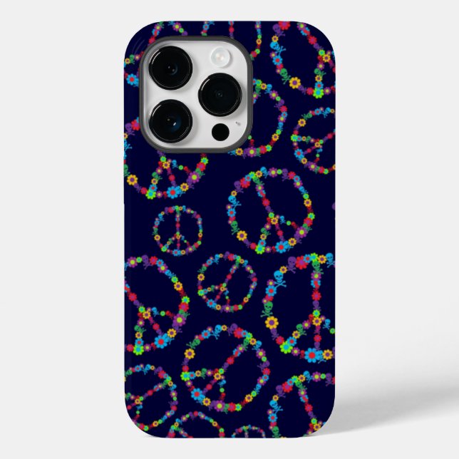 Coques Case-Mate iPhone SYMBOLE DE PAIX DE FLEURS Skully (Verso)
