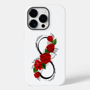 Coque Case-Mate iPhone Symbole d'infini avec les roses rouges