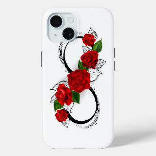 Coque Case-Mate iPhone Symbole d'infini avec les roses rouges