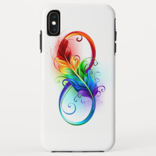 Case-Mate iPhone Case Symbole d'infini avec plume arc-en-ciel