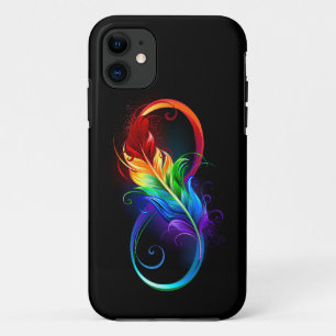 Case-Mate iPhone Case Symbole d'infini avec plume arc-en-ciel