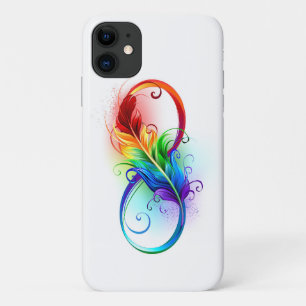 Case-Mate iPhone Case Symbole d'infini avec plume arc-en-ciel