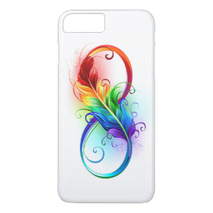Case-Mate iPhone Case Symbole d'infini avec plume arc-en-ciel