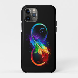 Case-Mate iPhone Case Symbole d'infini avec plume arc-en-ciel