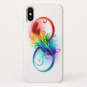 Case-Mate iPhone Case Symbole d'infini avec plume arc-en-ciel