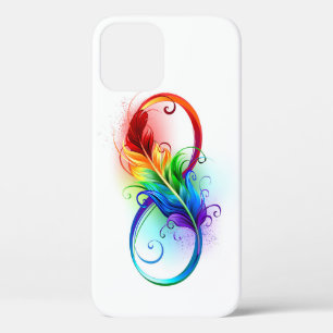 Case-Mate iPhone Case Symbole d'infini avec plume arc-en-ciel