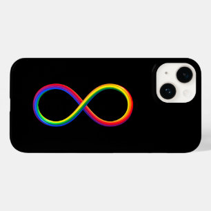 Coque Case-Mate iPhone Symbole d'infini couleur arc-en-ciel LGBT