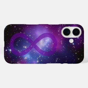 Coque Pour iPhone 16 Symbole d'infini de la galaxie violette