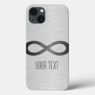 Coque Case-Mate iPhone Symbole d'infini sur la texture métallique de Faux