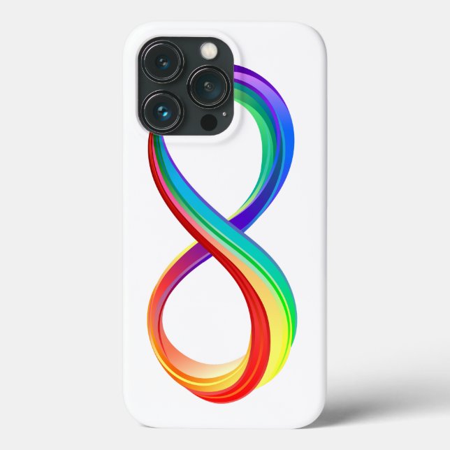 Coques Case-Mate iPhone Symbole d'infinité arc-en-ciel stratifié (Verso)