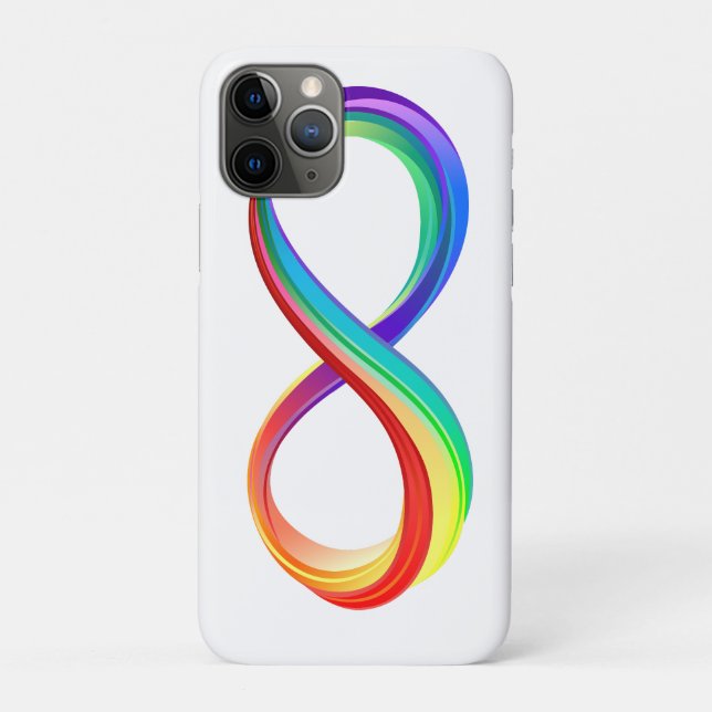 Coques Case-Mate iPhone Symbole d'infinité arc-en-ciel stratifié (Dos)
