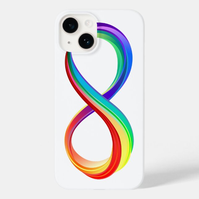 Coques Case-Mate iPhone Symbole d'infinité arc-en-ciel stratifié (Verso)