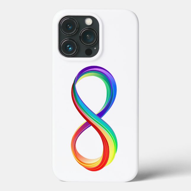 Coques Case-Mate iPhone Symbole d'infinité arc-en-ciel stratifié (Verso)