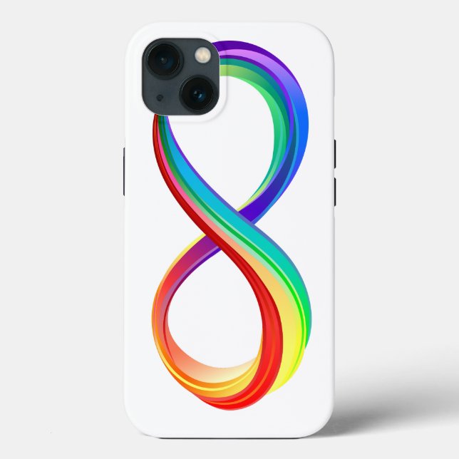 Coques Case-Mate iPhone Symbole d'infinité arc-en-ciel stratifié (Verso)