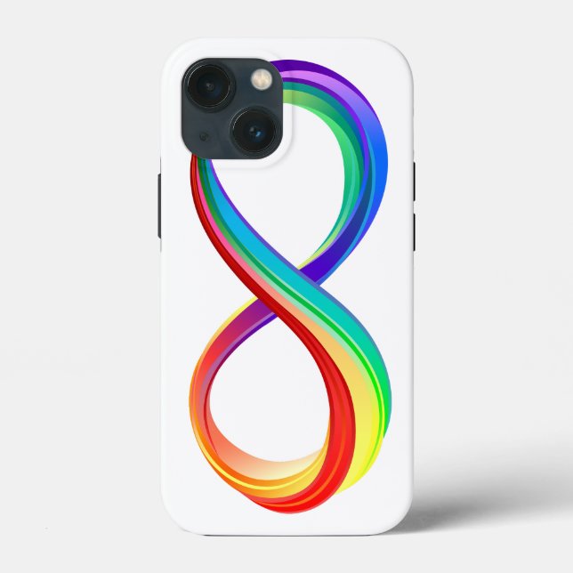 Coques Case-Mate iPhone Symbole d'infinité arc-en-ciel stratifié (Verso)