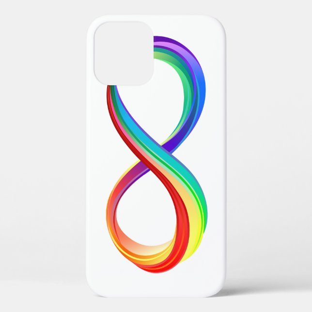 Coques Case-Mate iPhone Symbole d'infinité arc-en-ciel stratifié (Verso)