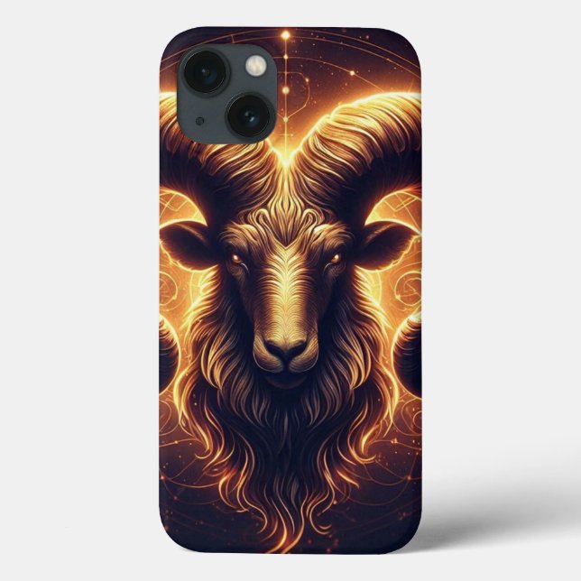 Coques Case-Mate iPhone Symbole du zodiaque Bélier doré (Verso)