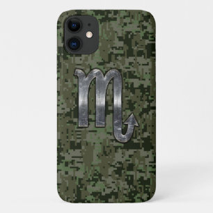 Coques Pour iPhone Symbole du zodiaque Scorpion Olive Green Camouflag